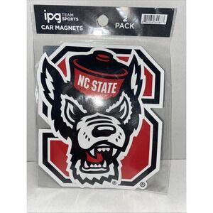 IPG Team Sports NC State Wolfpack Automotive Team Emblem Car Magnets 2 Pack